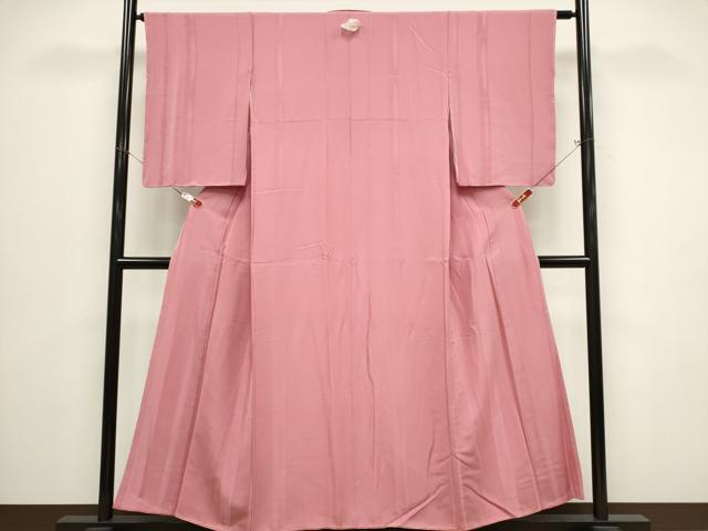平和屋着物■上質な色無地 竹地紋 桃色 正絹 逸品 未使用 CABH0840ou
