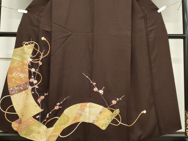 平和屋着物■中国三大刺繍 相良刺繍 色留袖 絵巻枝梅文 金銀彩 正絹 逸品 CABH0849ou