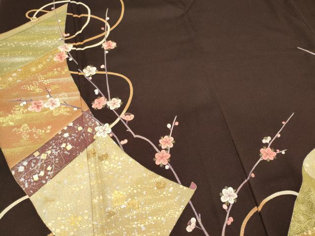 平和屋着物■中国三大刺繍 相良刺繍 色留袖 絵巻枝梅文 金銀彩 正絹 逸品 CABH0849ou