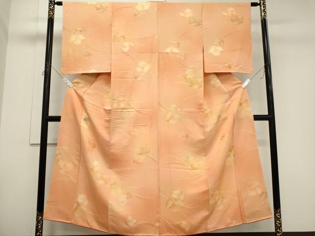 平和屋着物■上質な小紋 地紋起こし 舞花文 暈し染め 正絹 逸品 CABH0852ou