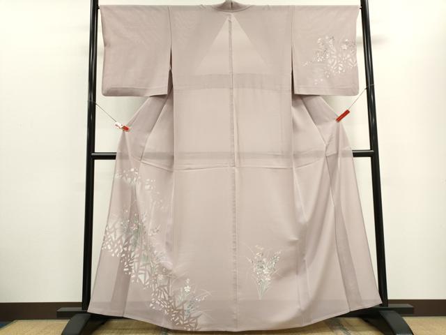 平和屋着物*夏物 訪問着 絽 草花文 暈し染め 正絹 逸品 CABH0909ou
