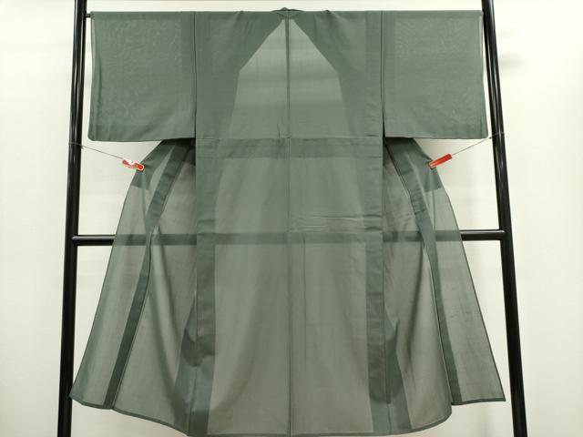 平和屋着物*西陣 夏物 男性 紗紬 利休鼠色 証紙付き 正絹 逸品 CABH0922ou