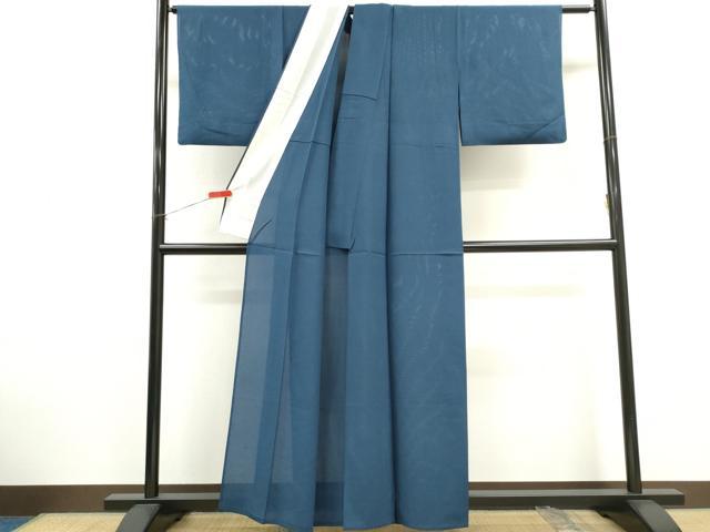 平和屋着物*夏物 色無地 絽 紺鼠色 正絹 逸品 CABH0926ou