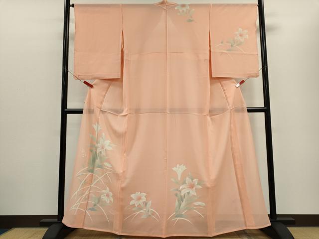 平和屋着物*夏物 訪問着 絽 友禅 草花文 正絹 逸品 CABH0930ou