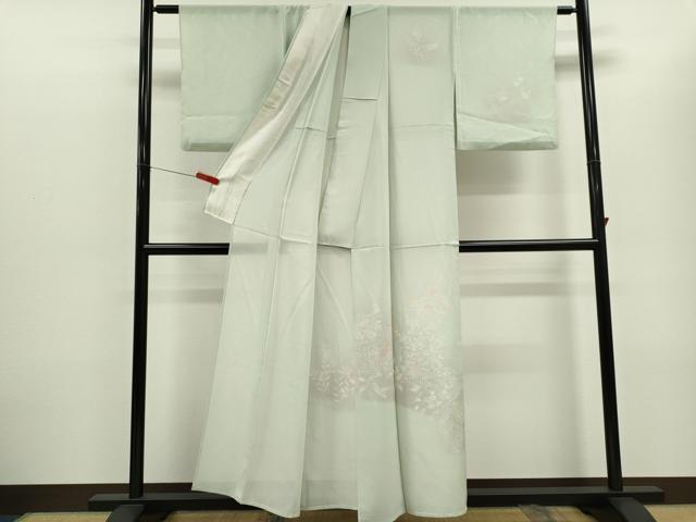 平和屋着物*夏物 訪問着 絽 草花文 暈し染め 正絹 逸品 CABH0932ou