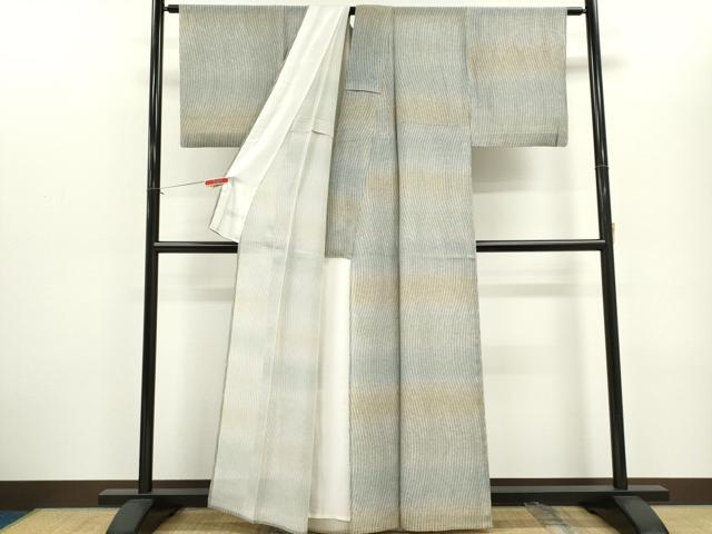 平和屋着物*夏物 小紋 絽 霞文 暈し染め 正絹 逸品 CABH0934ou