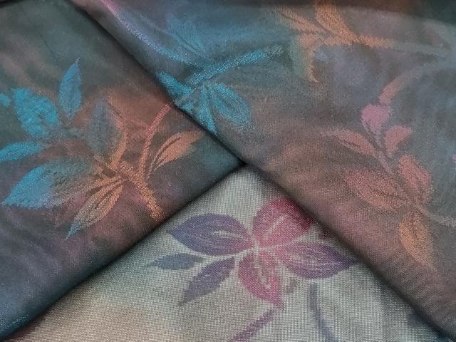 平和屋着物*夏物 小紋 風通紗 唐草文 正絹 逸品 CABH0946ou