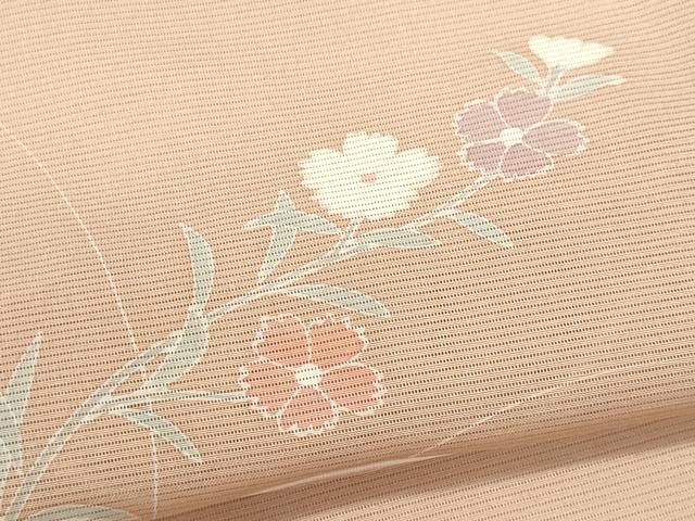 平和屋着物*夏物 訪問着 絽 刺繍 流水草花文 正絹 逸品 未使用 CABH0947ou