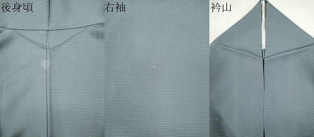 平和屋着物*夏物 色無地 絽 桔梗鼠色 正絹 逸品 CABH0953ou