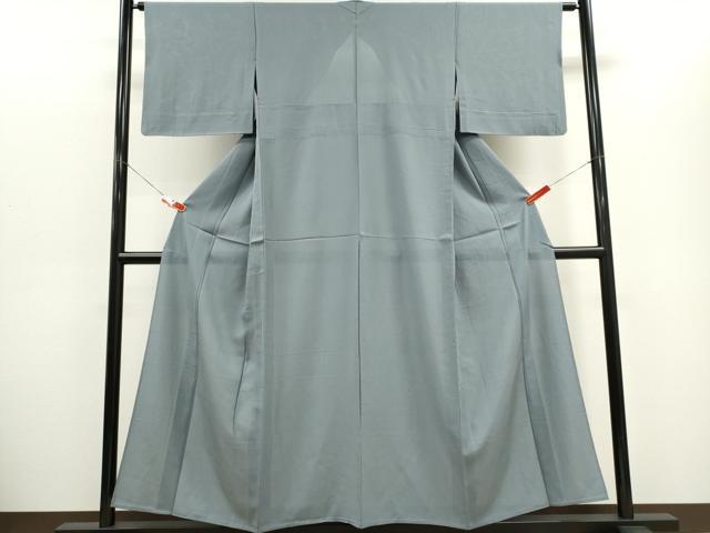 平和屋着物*夏物 色無地 絽 桔梗鼠色 正絹 逸品 CABH0953ou