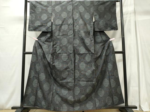 平和屋着物■本場大島紬 蜀江花文 正絹 逸品 CABH0959ou