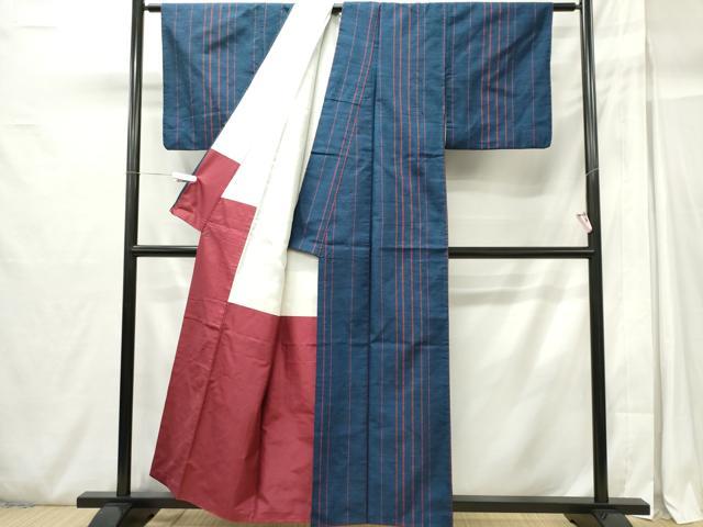 平和屋着物■上質な紬 縞 正絹 逸品 CABH0975ou