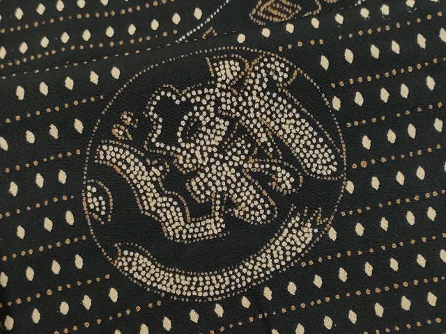 平和屋着物■男性 長襦袢 袷 抽象文 正絹 逸品 CABH1081ou