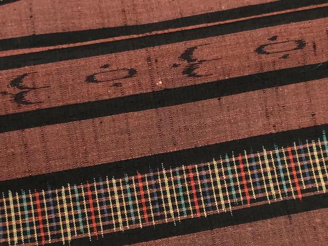 平和屋着物■上質な紬 琉球絣文様 正絹 逸品 CABH1082ou