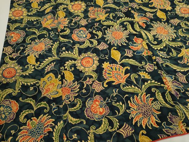 平和屋着物■上質な小紋 更紗花唐草文 正絹 逸品 CABH1083ou