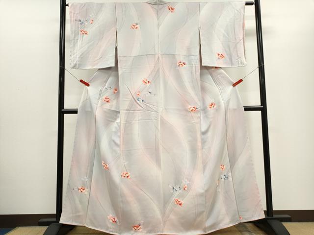 平和屋着物■上質な小紋 流線花文 暈し染め 正絹 逸品 CABH1089ou