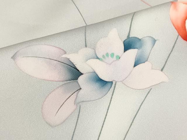 平和屋着物■上質な小紋 流線花文 暈し染め 正絹 逸品 CABH1089ou