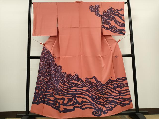 平和屋着物■訪問着 立波文 正絹 逸品 CABH1093ou