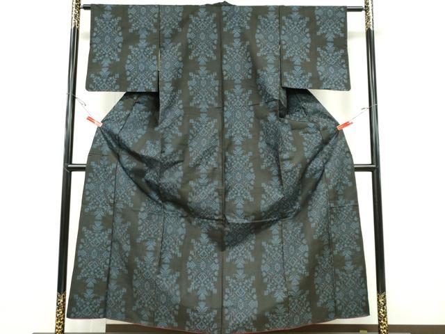 平和屋着物■本場大島紬 7マルキ 吉祥花文 正絹 逸品 CABH1102ou