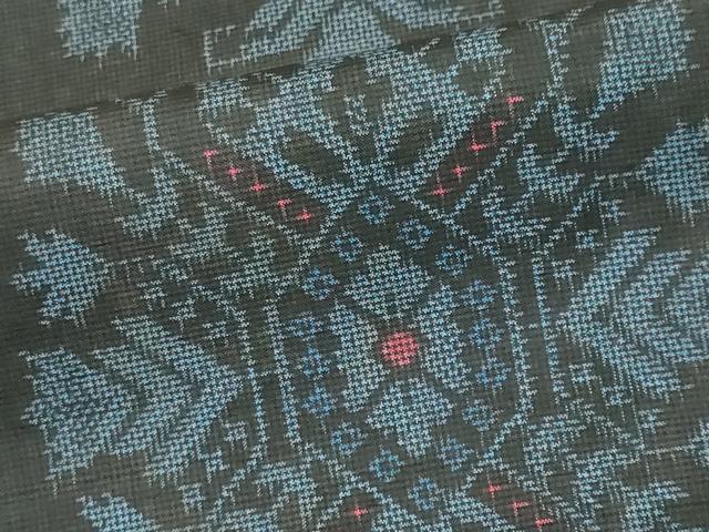 平和屋着物■本場大島紬 7マルキ 吉祥花文 正絹 逸品 CABH1102ou