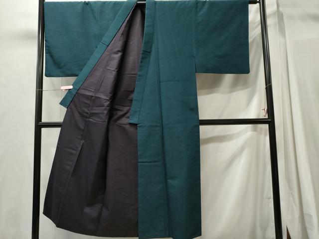 平和屋着物■男性 紬 高麗納戸色 正絹 逸品 CABH1173ou