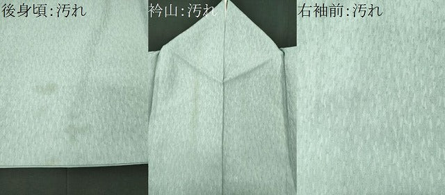 平和屋着物■上質な色無地 霞地紋 白藍色 正絹 逸品 CABH1197ou