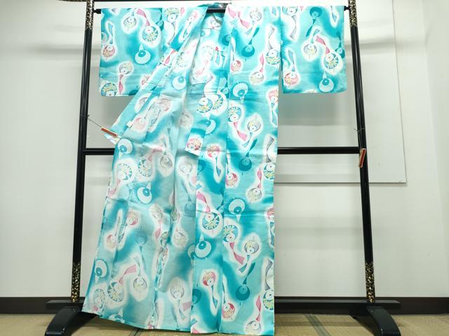 平和屋着物∴夏物 浴衣 風鈴 日本製 綿 逸品 CABH1212ng