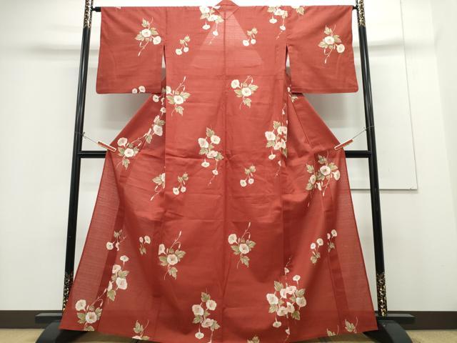 平和屋着物∴夏物 浴衣 朝顔 綿 逸品 CABH1217ng