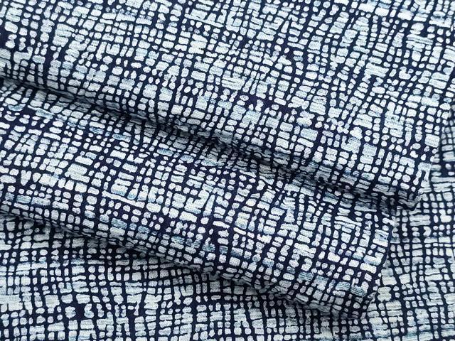 平和屋着物∴夏物 男性 浴衣 幾何学文様 リップル生地 綿 逸品 CABH1219ng