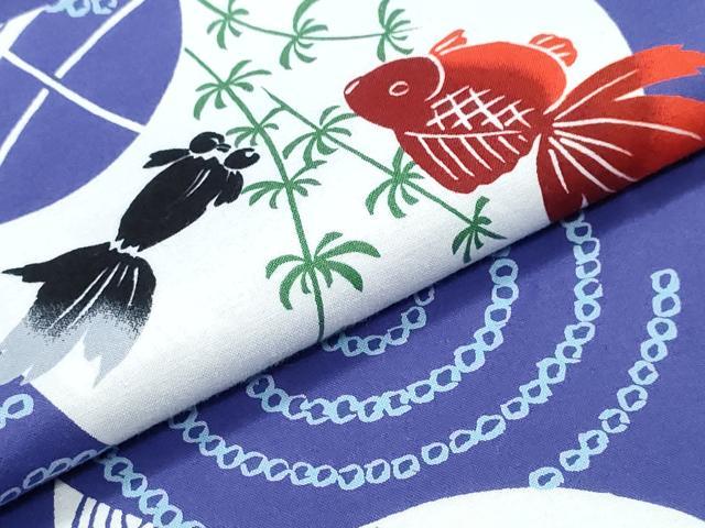 平和屋着物∴夏物 浴衣 金魚 風鈴 日本製 綿 逸品 CABH1223ng