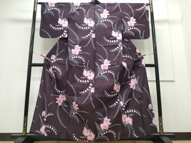 平和屋着物∴夏物 浴衣 鈴蘭 胡蝶蘭 綿 逸品 CABH1226ng