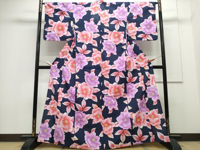 平和屋着物∴夏物 浴衣 椿 綿 逸品 CABH1231ng
