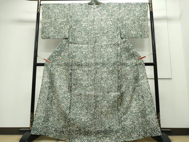 平和屋着物*夏物 小紋 絹紅梅 草花尽くし 正絹 逸品 CABH1234ng