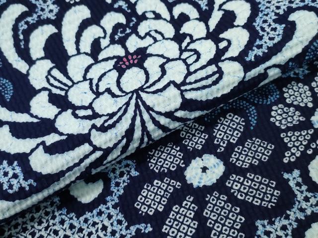 平和屋着物∴夏物 浴衣 乱菊 リップル生地 綿 逸品 CABH1255ng