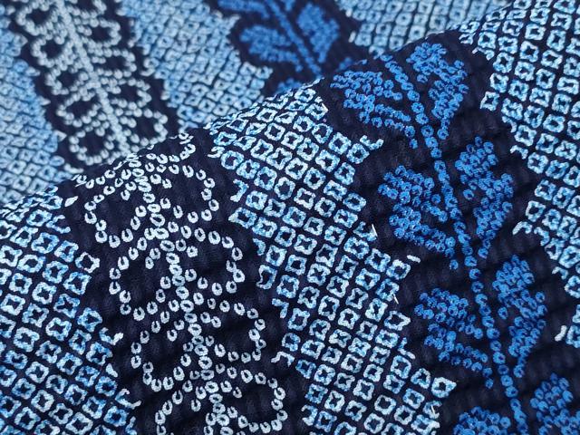 平和屋着物∴夏物 浴衣 枝葉間道 リップル生地 綿 逸品 CABH1256ng