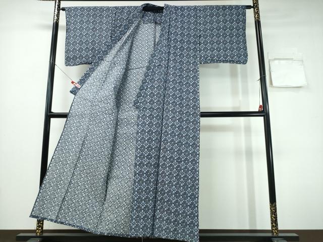 平和屋着物∴夏物 浴衣 花繋ぎ リップル生地 綿 逸品 CABH1257ng