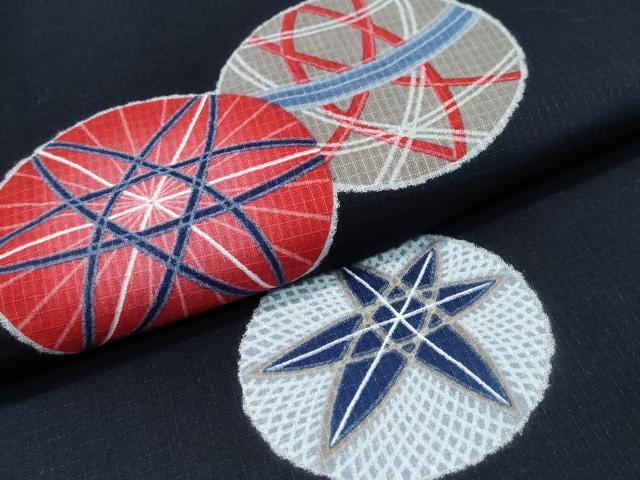 平和屋着物∴夏物 浴衣 綿紅梅 毬 綿 逸品 CABH1265ng