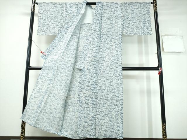 平和屋着物∴夏物 浴衣 綿紅梅 藍 霞枝松 綿 逸品 CABH1266ng