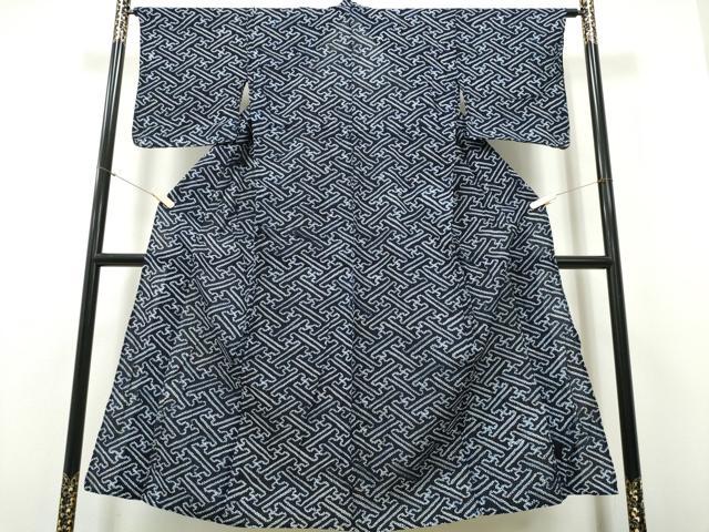 平和屋着物∴夏物 浴衣 有松鳴海絞り 紗綾形地紋 綿 逸品 CABH1282ng