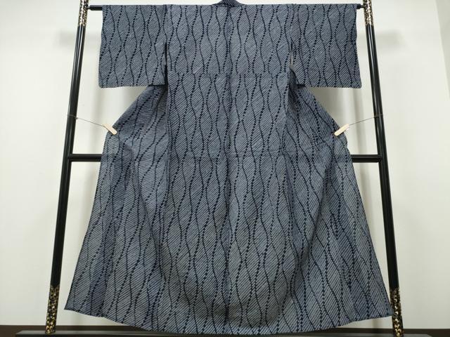 平和屋着物∴夏物 浴衣 有松鳴海絞り 立涌文様 綿 逸品 CABH1286ng