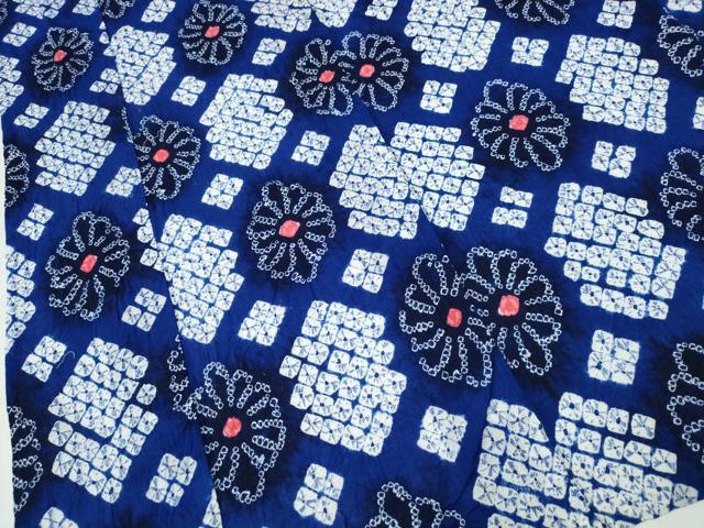 平和屋着物∴夏物 浴衣 有松鳴海絞り 天井菊文 綿 逸品 CABH1288ng
