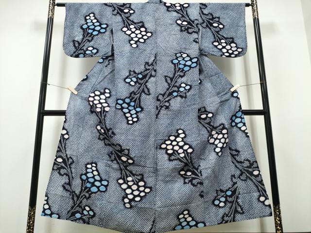 平和屋着物∴夏物 浴衣 有松鳴海絞り 枝花文 綿 逸品 CABH1290ng