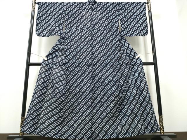 平和屋着物∴夏物 浴衣 有松鳴海絞り 斜線文 綿 逸品 CABH1296ng