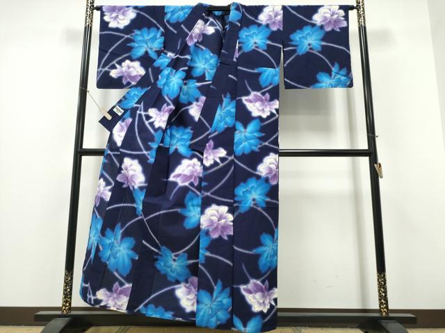 平和屋着物∴世界的ファッションデザイナー 山本寛斎 kansaiブランド 夏物 浴衣 牡丹 綿 逸品 CABH1299ng