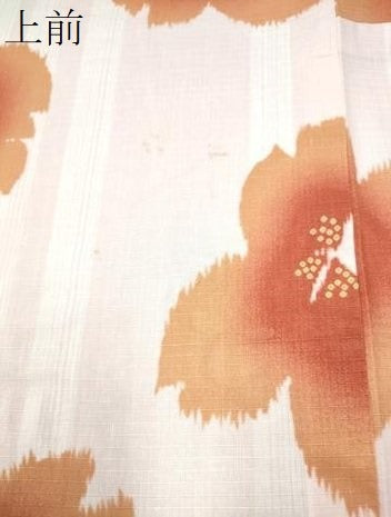平和屋着物∴夏物 浴衣 綿紅梅 舞桜 綿 逸品 CABH1305ng