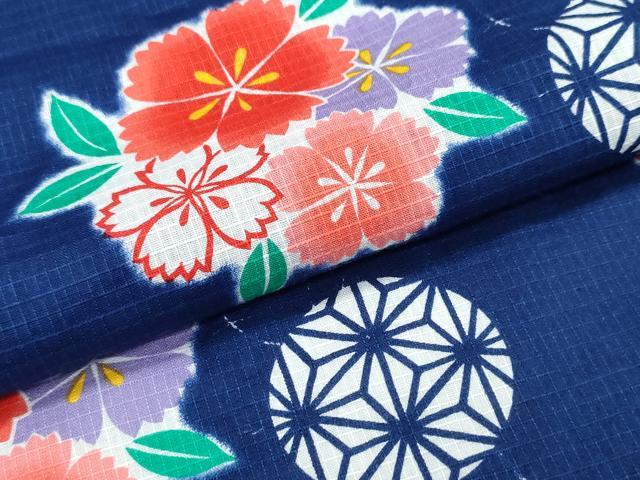 平和屋着物∴夏物 浴衣 綿紅梅 花丸文 綿 逸品 CABH1318ng