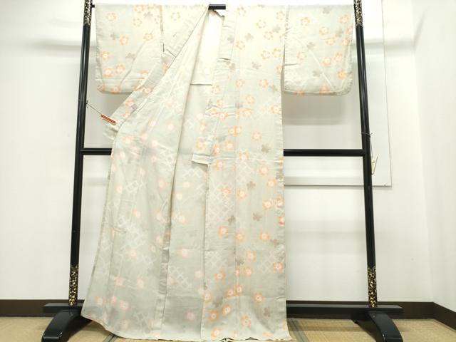 平和屋着物∴夏物 撫松庵 小紋・浴衣兼用 舞桜 洗える着物 CABH1327ng