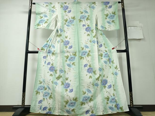 平和屋着物∴夏物 浴衣 綿絽 朝顔 綿 逸品 CABH1376ng