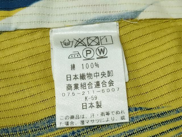 平和屋着物∴夏物 浴衣 綿絽 舞花文 日本製 綿 逸品 CABH1378ng