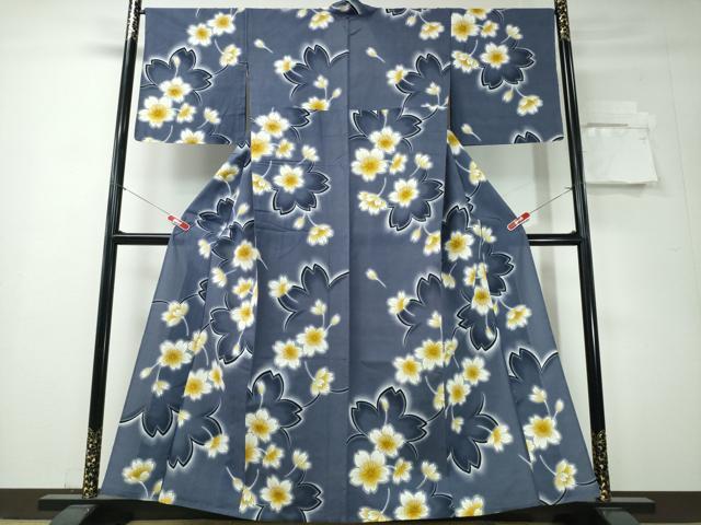 平和屋着物∴世界的ファッションデザイナー 山本寛斎 kansaiブランド 夏物 浴衣 舞桜 綿 逸品 CABH1388ng